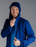 Беговой костюм с капюшоном Nordski Run Navy-Blue мужской с прямыми брюками