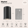 Потолочный светильник Maytoni Roll O307CL-01B