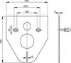 Звукоизоляционная плита для подвесного унитаза и для биде с принадлежностями и колпачками (хромирова AlcaPlast