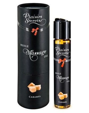 Массажное масло с ароматом карамели Huile de Massage Gourmande Caramel - 59 мл. - Plaisir Secret 826002