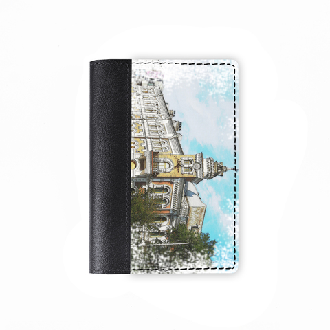 Обложка на паспорт комбинированная "Музей в Благовещенске", черная
