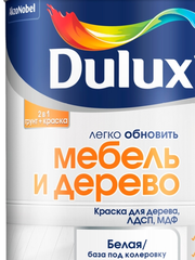 Краска для дерева водно-дисперсионная Dulux Мебель и дерево матовая база BW