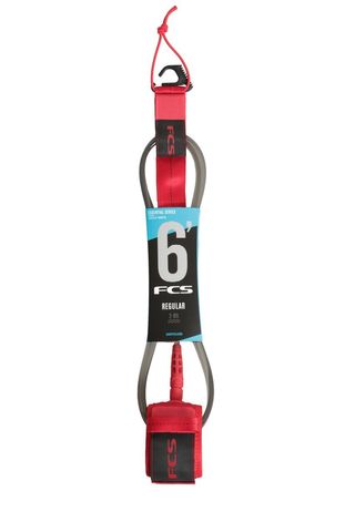 FCS 6' Regular Essential Leash Red