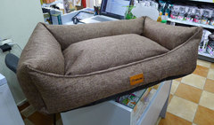 Лежак для животных, рогожка, коричневый (ш60, д80)