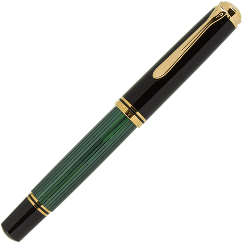 Ручка перьевая Pelikan Souverän® M1000 Black & Green GT, B (987602)