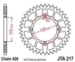 Звезда ведомая алюминиевая JTA217 49
