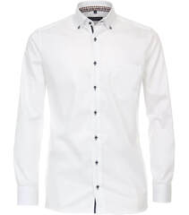 Сорочка мужская Casamoda Modern Fit 323938000-000 белая с контрастной отделкой