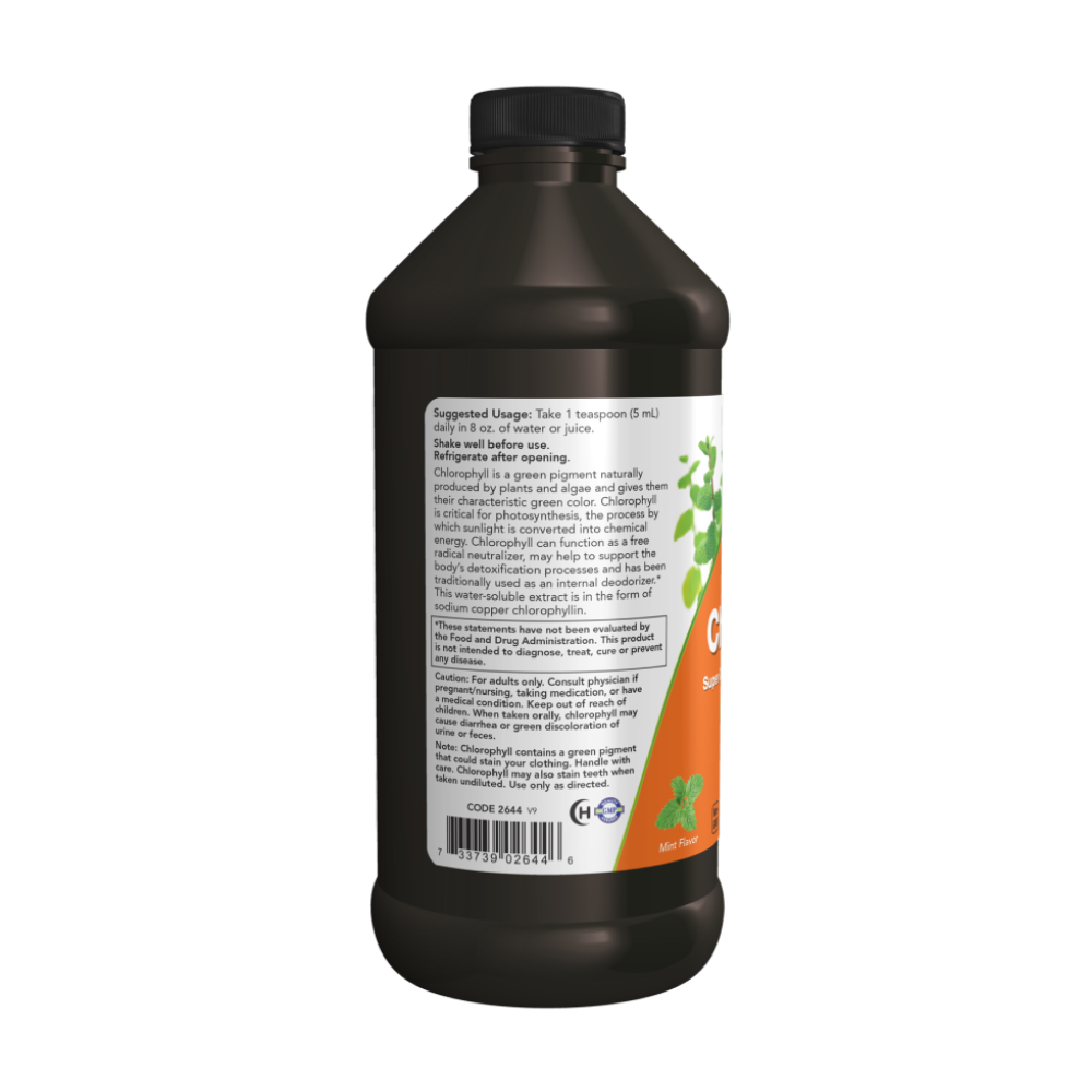 Жидкий хлорофилл, Liquid Chlorophyll, Now Foods, 473 мл 3