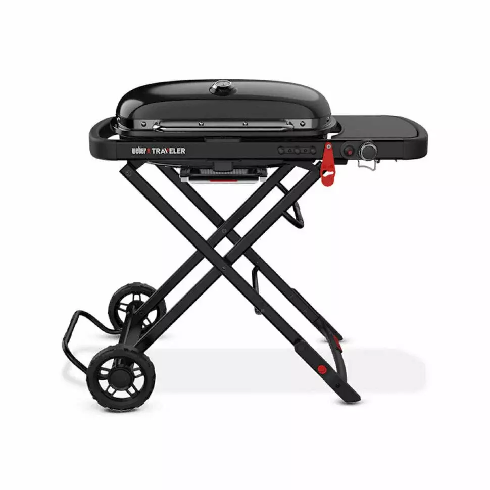 Портативный газовый гриль Weber Traveler Stealth Edition по цене  производителя в Гриль-Центре