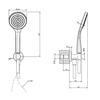 Gessi 38723#031 Gessi Emporio Emporio shower Душевой комплект, состоящий из вывода воды, держателя, шланга 1,50 м и лейки, цвет: Chrome