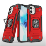 Противоударный чехол Strong Armour Case с кольцом для iPhone 12 (Красный)