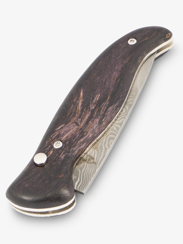 Нож «Вольный» (Дамасская сталь, стабилизированное железное дерево)