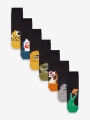 Носки хлопковые для мальчика Next 191-888, 7 шт., Черный