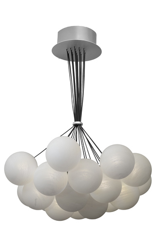 Светильник подвесной 60см Garda Decor Globo серебряный