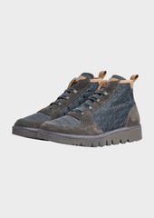 Ботинки PANCHIC Ankle Boot Quilted Nylon Suede Faux Fur