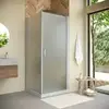 Vegas Glass EP-FIS NOVO 80*120 07 10 R Душевой уголок, профиль матовый хром, стекло сатин, ручка Quadro