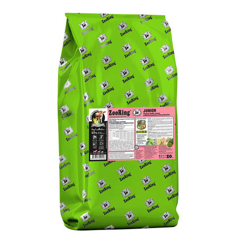 ZooRing Junior Мясо молодых бычков с глюкозамином и хондроитином 20 кг