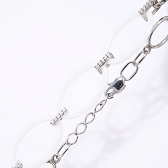 94-150-01271-2 - Браслет из серебра с керамическими вставками и фианитами