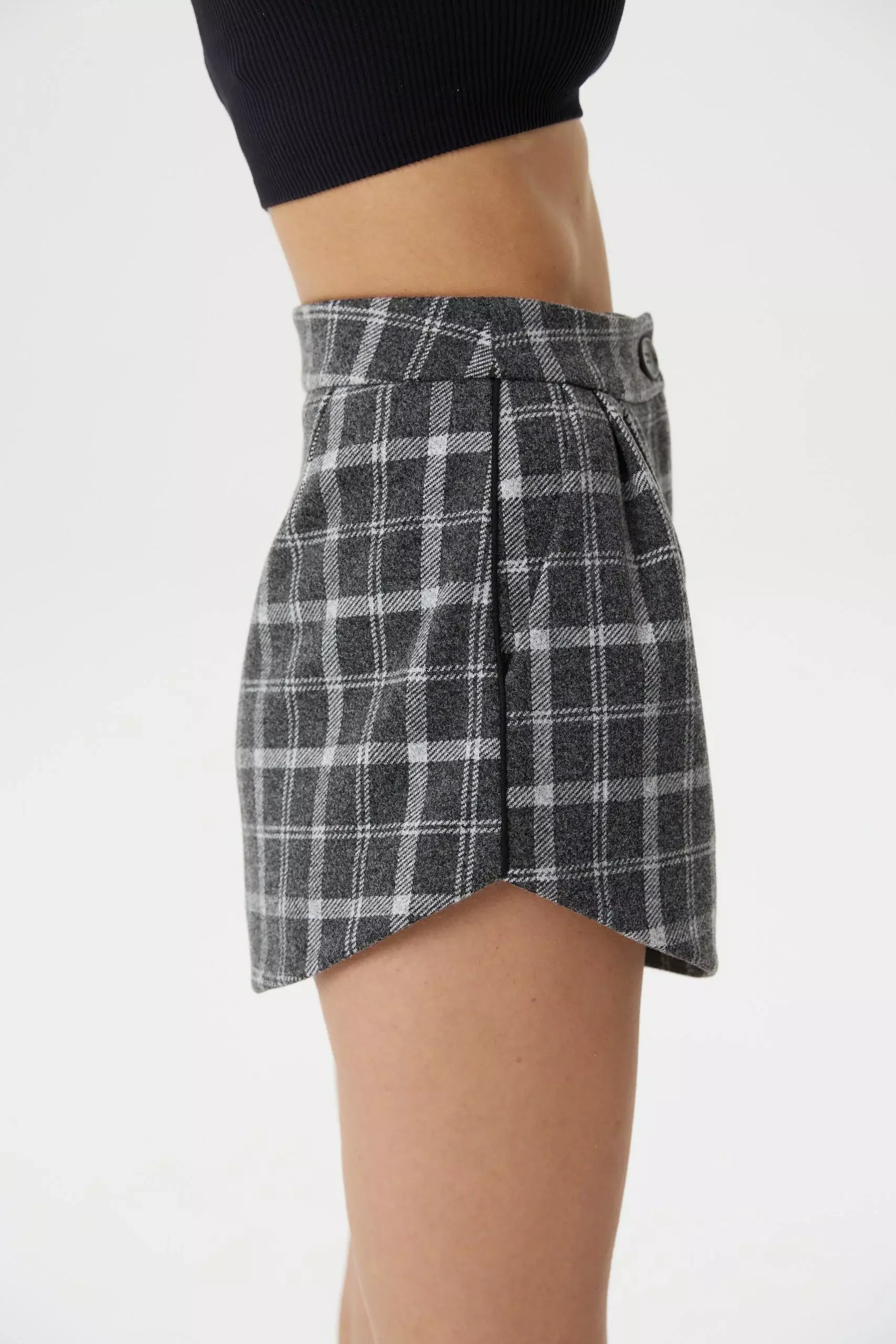 Мини-шорты Check, Серый