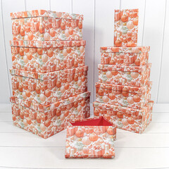 
          Коробка 34 х 26 х 15.3 см Набор 10 шт "Новый год" (Оранжевый)