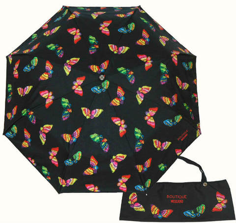 Зонт складной Moschino 7078-А Butterflies nero