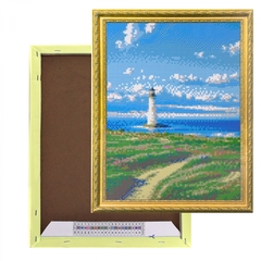 
          Алмазная мозаика Alingar, на подрамнике, с полным заполнением, (глянц) дизайн рамка, 30х40 см, 20 цветов, "Маяк"