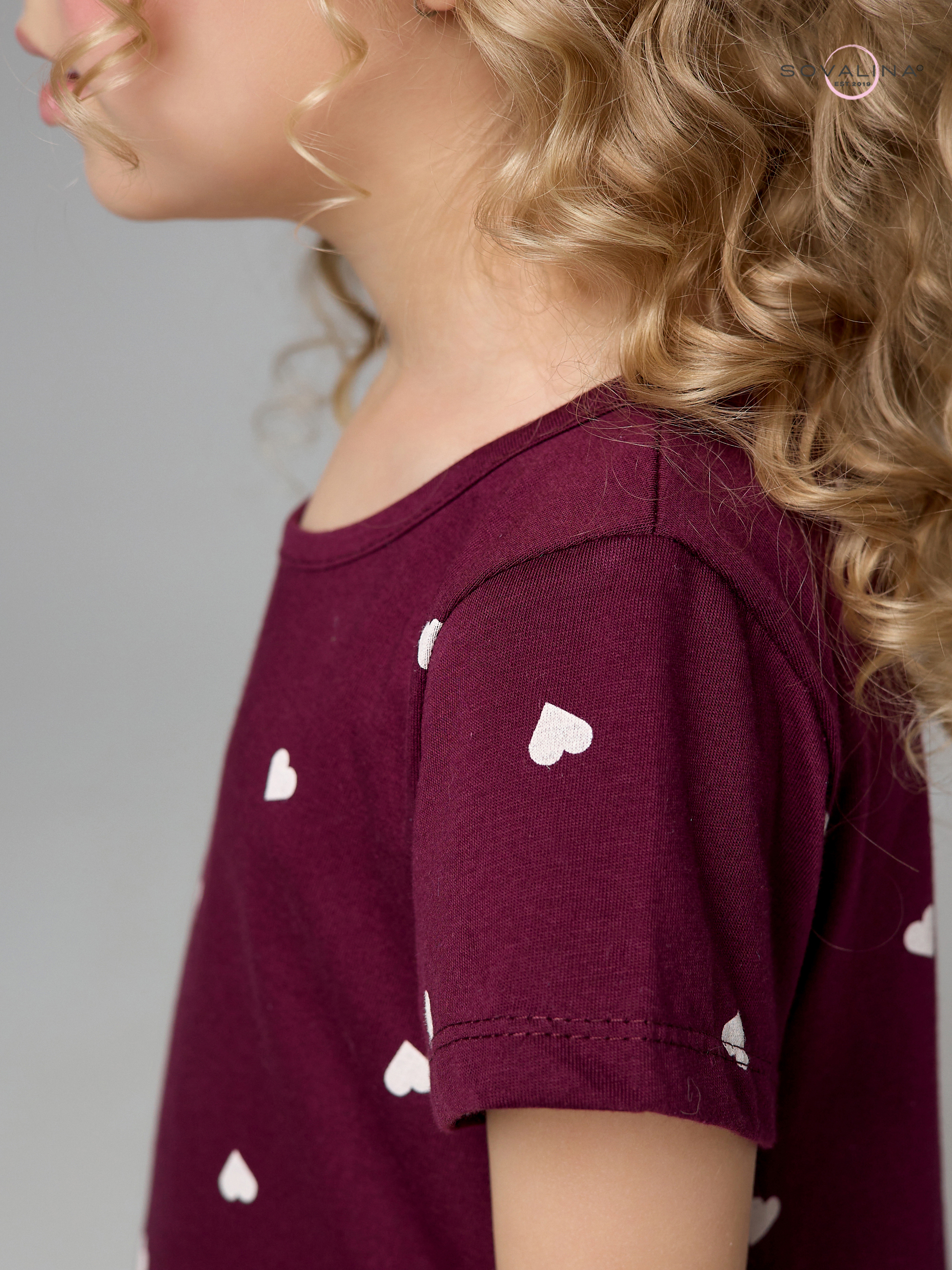 Платье Home сердца бордовые