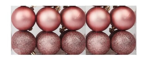 Набор шаров 7см 10шар 1цв матовый/искра в пр прямоуг уп