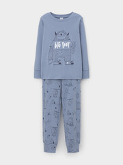 пижама  для мальчика  К 1541/голубой туман,снежный человек