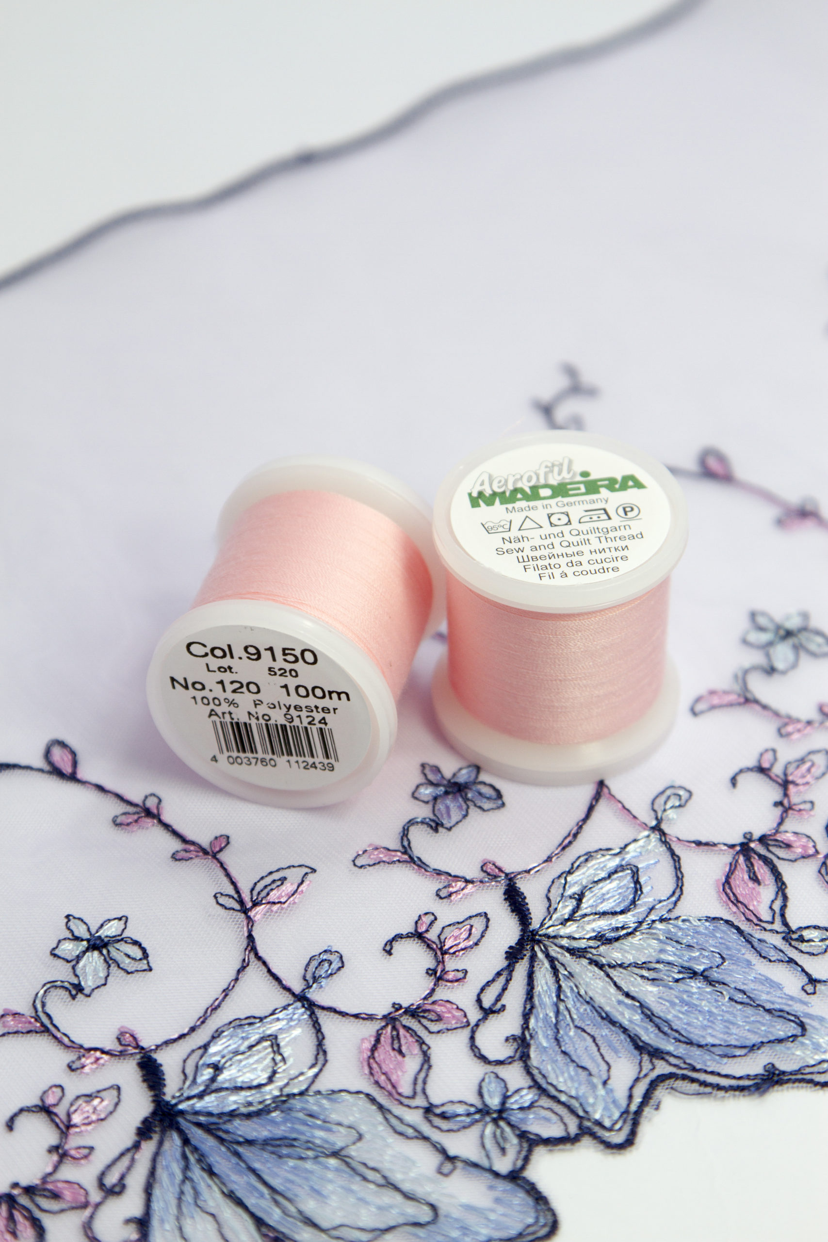 Нитки швейные Madeira aerofil №120 Col. 9150 светло-розовый (100 м)