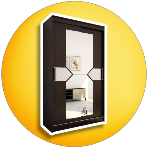 шкаф-купе НИКОЛЬ-2 (венге/лиственница светлая) 1,17 м