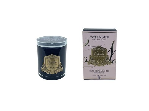 Свеча 450гр Cote Noire Charente Rose черно-золотая