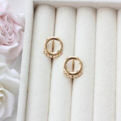 Швензы круглые, 7 петелек, с английским замком, позолота Ш249