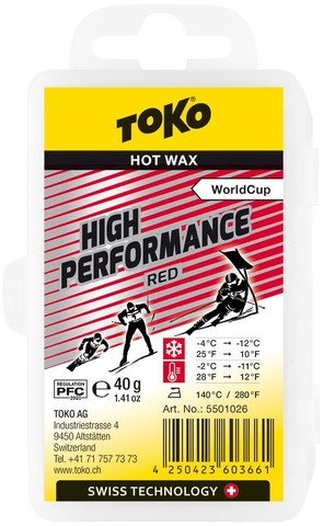 Картинка парафин Toko high performance 40 g red - 1