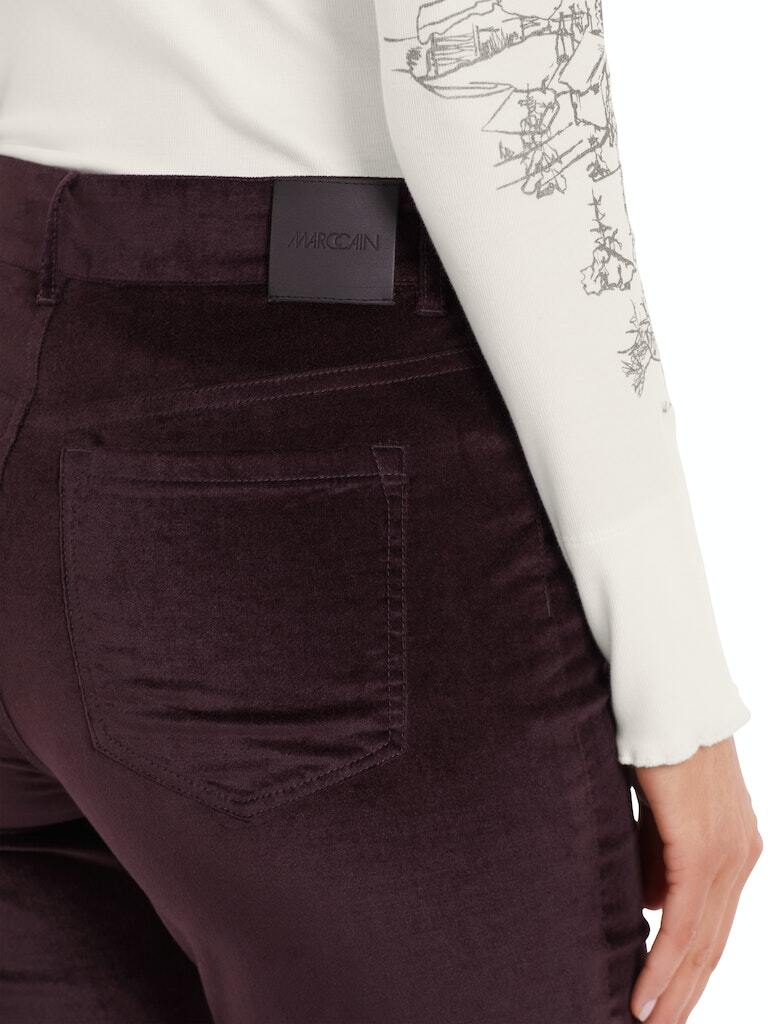 Marc Cain Sports Джинсы велюровые укороченные из хлопка с лиоцеллом и эластаном