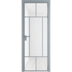 Алюминиевая дверь 10AG серебро остеклённая