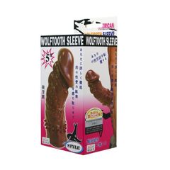 Коричневая насадка на пенис Wolftooth Sleeve - 13 см. - 