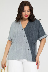 Блуза Миланья (бело-синяя) Б12846-27М LT Collection