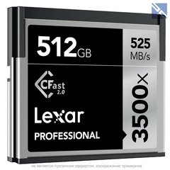 Карта памяти Lexar 512GB 3500X Professional CFast 2.0 525,  445MB/s