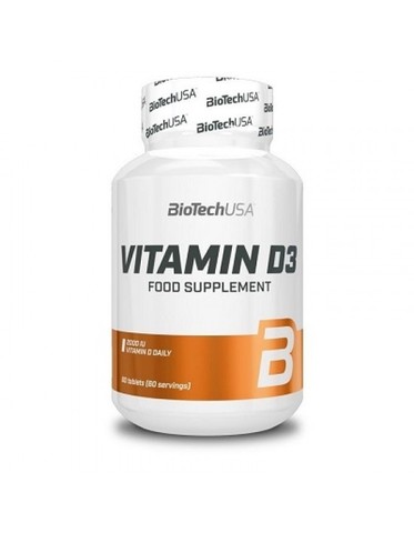 Витамины VITAMIN D3, BIOTECH USA, 180 капсул