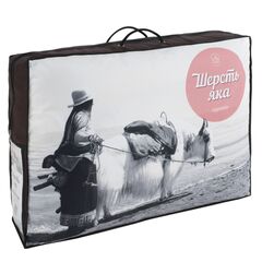 Одеяло евро, 200х220 см, Шерсть яка, 300 г/м2, всесезон, чех хл, ИвШвейСт-т