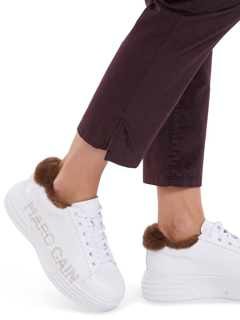 Marc Cain Sports Джинсы велюровые укороченные из хлопка с лиоцеллом и эластаном