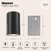 Потолочный светильник Maytoni Roll O307CL-01B