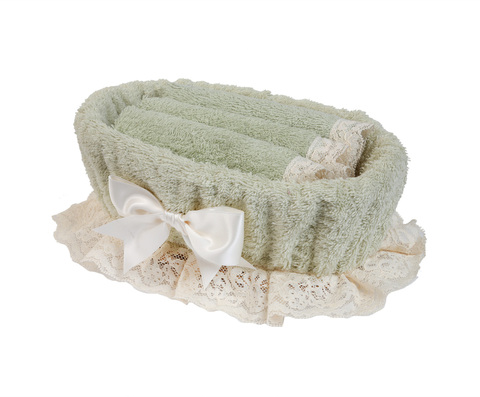 Набор полотенец 3 шт Old Florence Валансье и корзинка зеленый