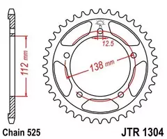 Звезда мотоциклетная JT JTR1304.43