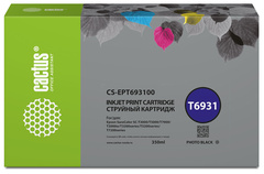 Картридж струйный Cactus CS-EPT693100 T6931 черный (350мл) для Epson SureColor SC-T3000, T3070, T3200, T5000, 5200