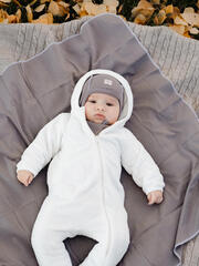 Утеплённый комбинезон Mjölk White, с капюшоном