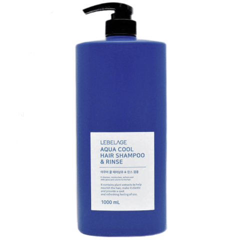 Шампунь для волос 2в1 с кондиционером Lebelage Aqua Cool Hair Shampoo & Rinse, 1000 мл