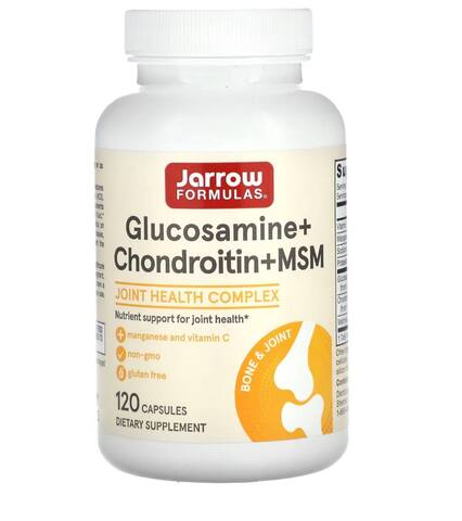 Jarrow Formulas Глюкозамин + хондроитин + МСМ, 120 капсул