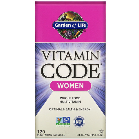 Garden of Life, Vitamin Code, для женщин, 120 вегетарианских капсул